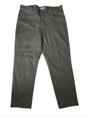 Carhartt Mens Rugged Flex Relaxed Fit Canvas Work Pants Size 36x32 Olive Green
